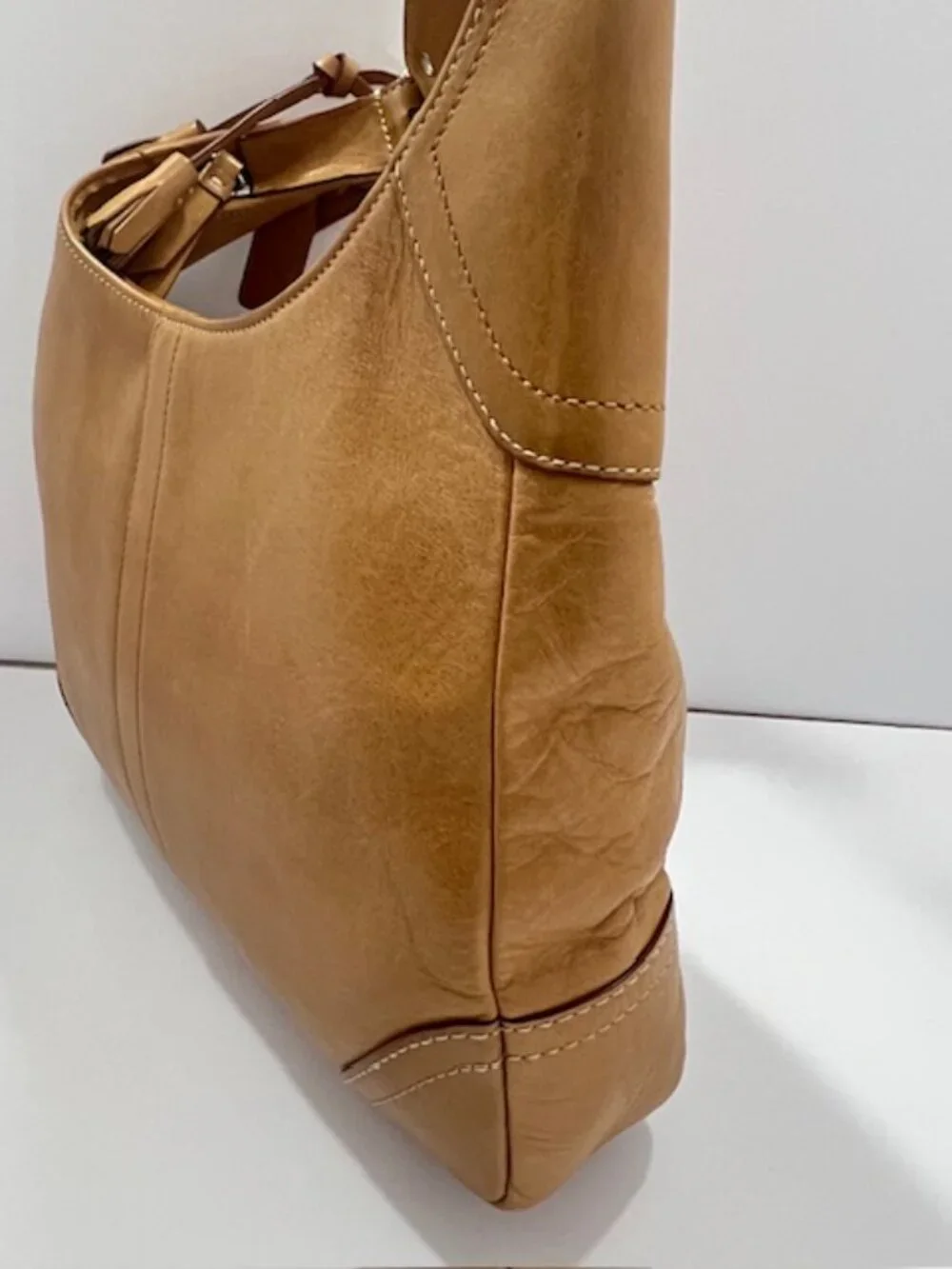 COACH HAMILTON HOBO LEATHER SHOULDER BAG #10280 CAMEL